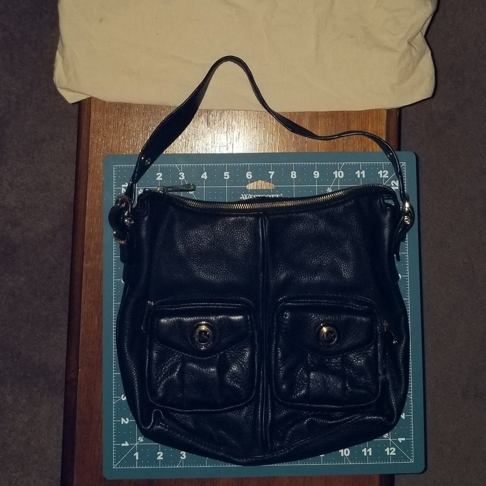 Michael Kors Black Leather Satchel with dust bag